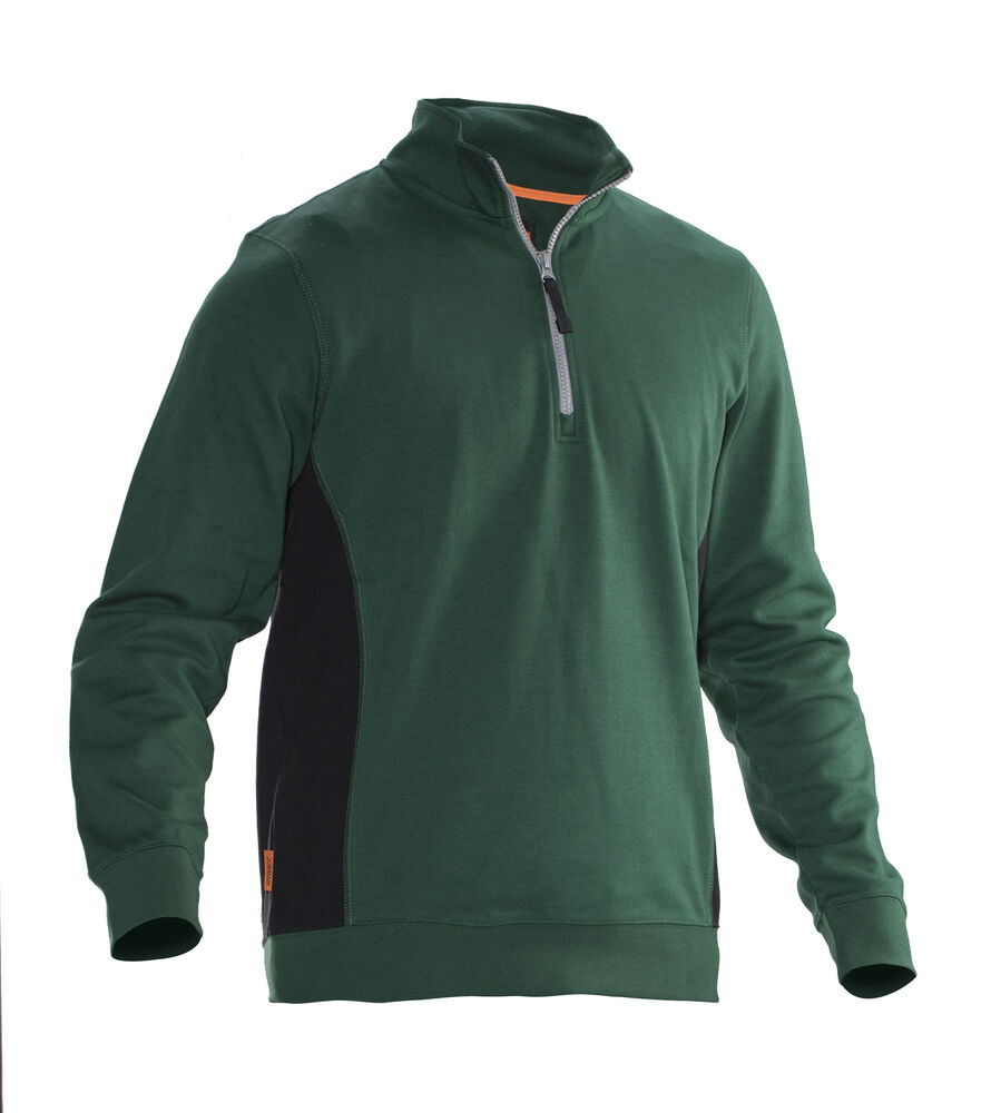 Jobman - 5401 Halfzip Sweatshirt - Bosgroen/Zwart