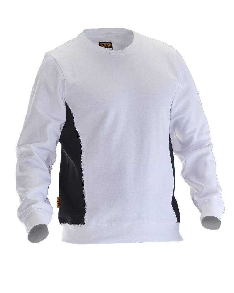 Jobman - 5402 Roundneck Sweatshirt - wit/zwart