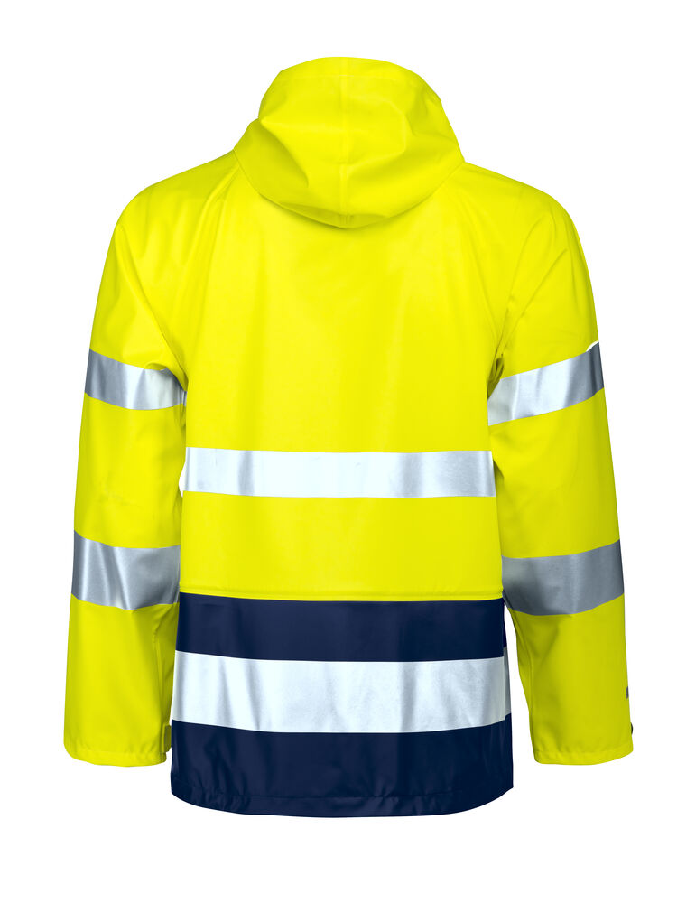 Jobman - 1566 Hi-Vis Raincoat Geel/Navy M