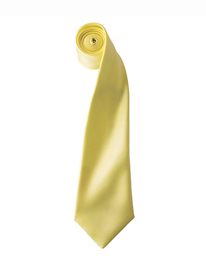 Premier Workwear - Colours Collection Satin Tie - Lemon (ca. Pantone 127C)