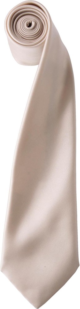 'Colours' Satin Tie - Natural
