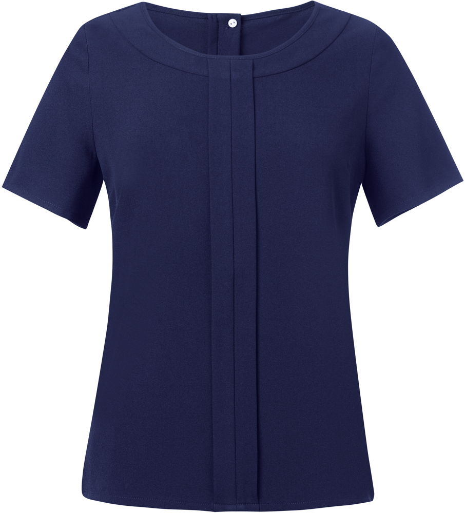 BT2280 - Blouse in Chinese crêpe VERONA - Navy