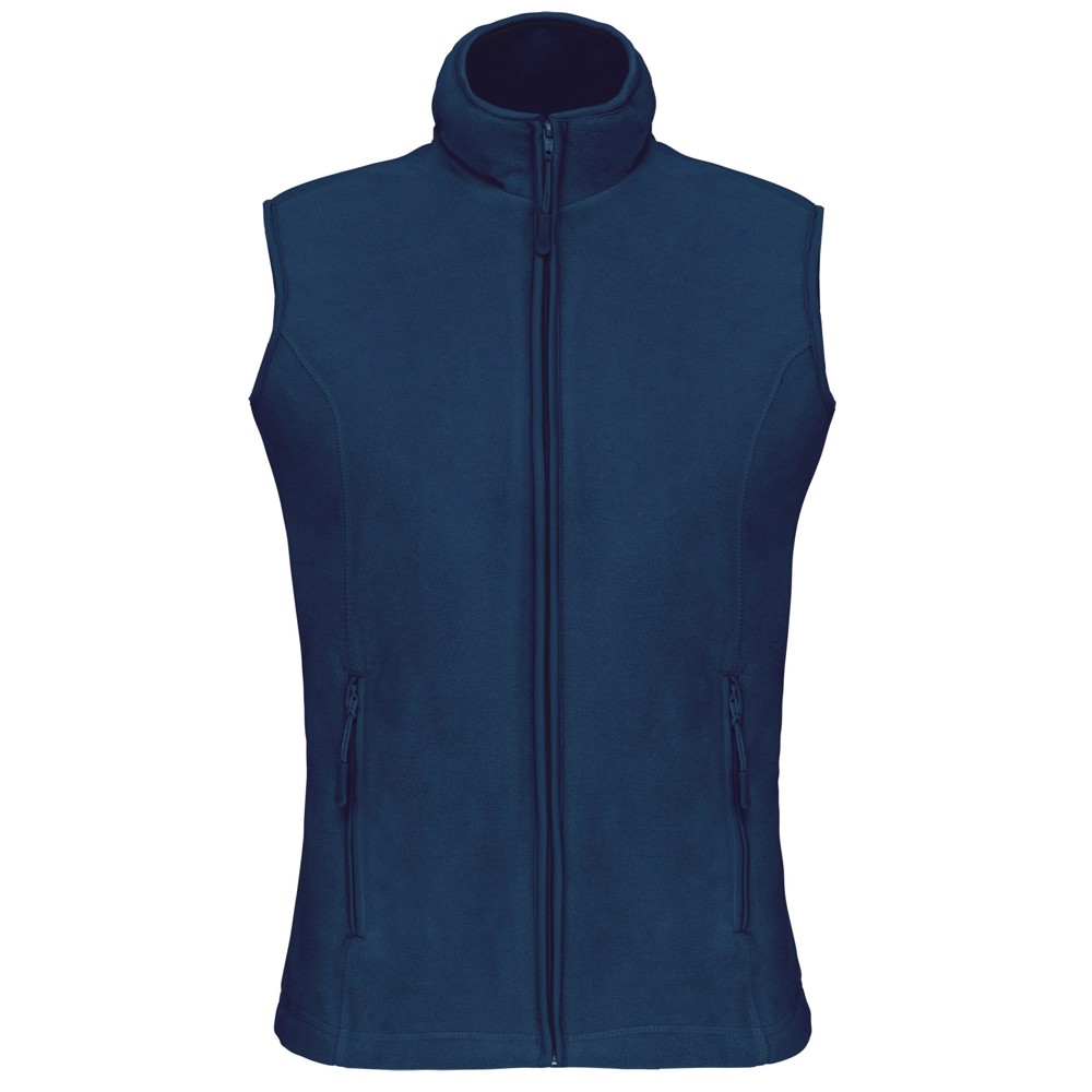 Bodywarmer van microfleece dames - true indigo