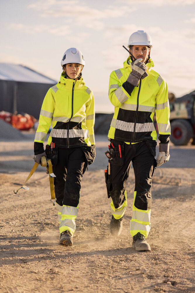 Jobman - 1376 Softshell Jacket Hi-Vis Geel/Zwart XS