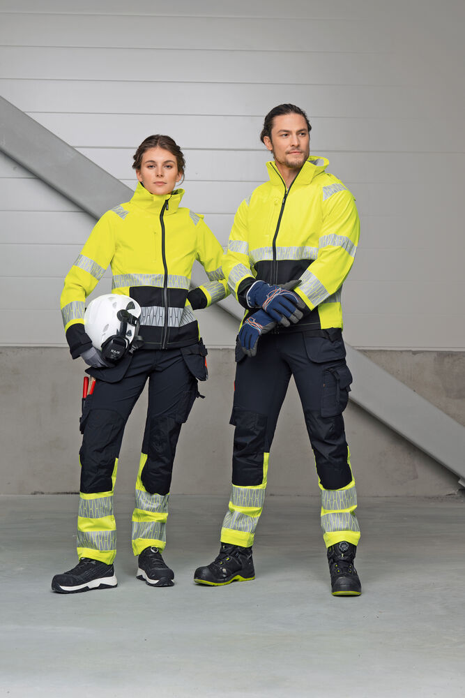 Jobman - 1376 Softshell Jacket Hi-Vis Geel/Zwart XS