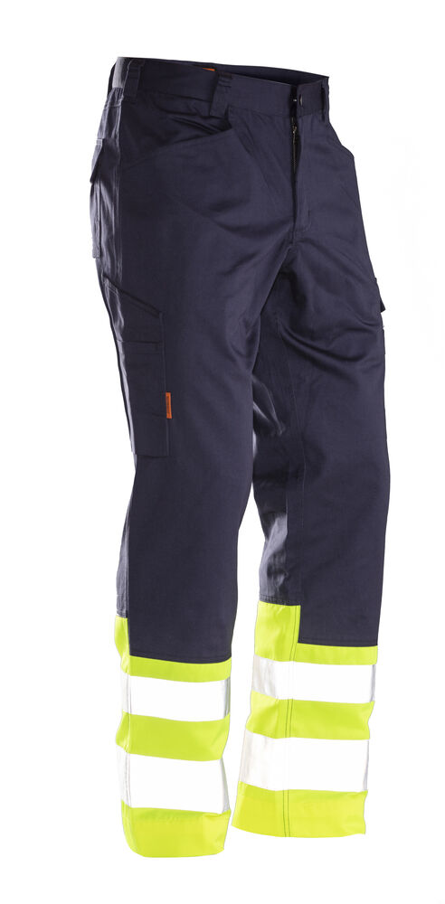 Jobman - 2314 Hi-Vis Service Trousers Navy/Geel C42