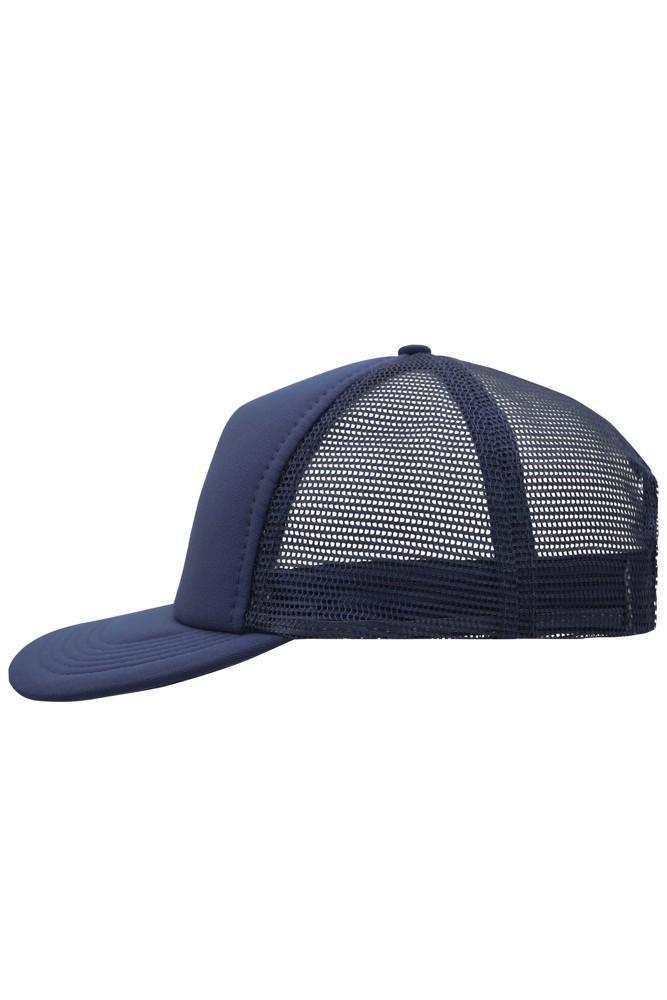 5 Panel Flat Peak Cap - Navy