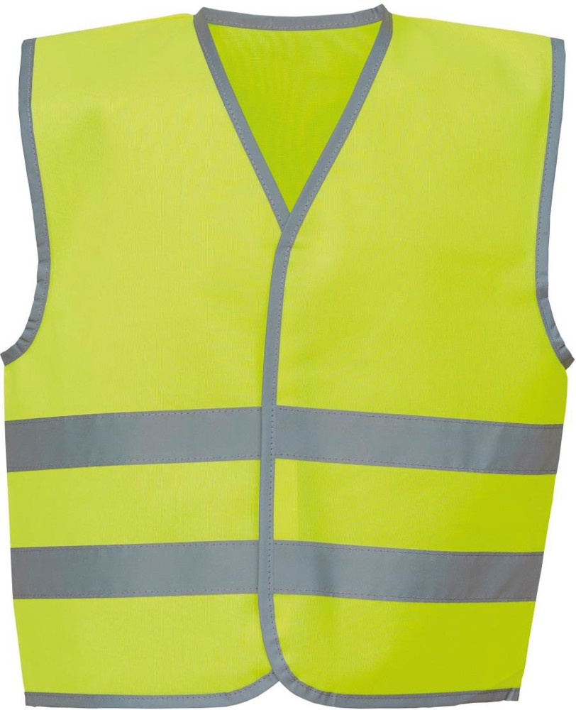 Gilet with Reflective Hem & Strips - hi vis yellow