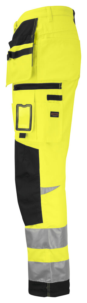 Jobman - 2222 Hi-Vis Trousers Star HP Geel/Zwart D108
