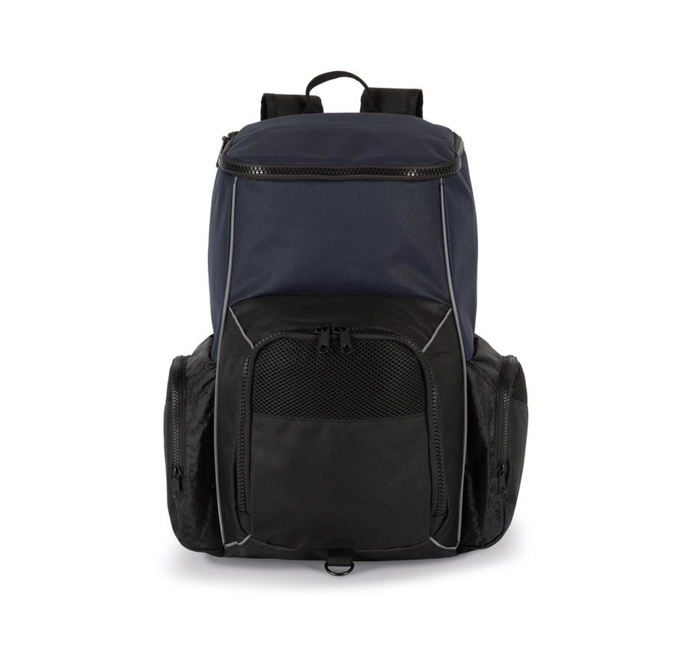 Gerecycleerde en sportrugzak met vak voor spulletjes - Navy/Black