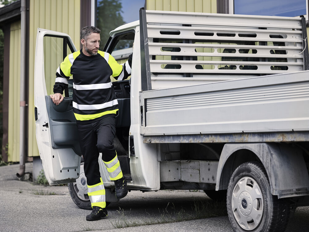 Jobman - 2314 Hi-Vis Service Trousers Zwart/Oranje C58