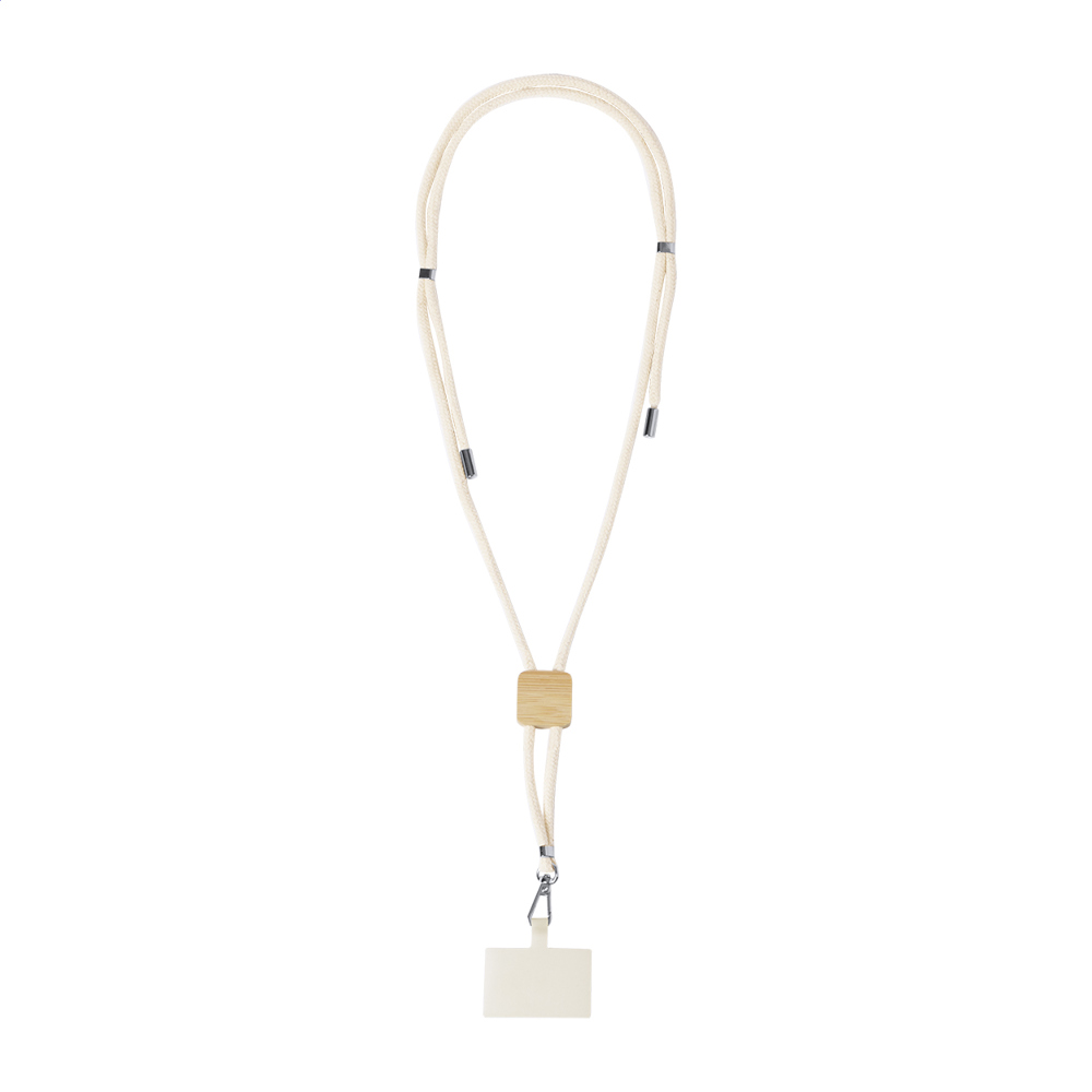 Cohol Neck - lanyard met mobiele houder, - natuurlijk