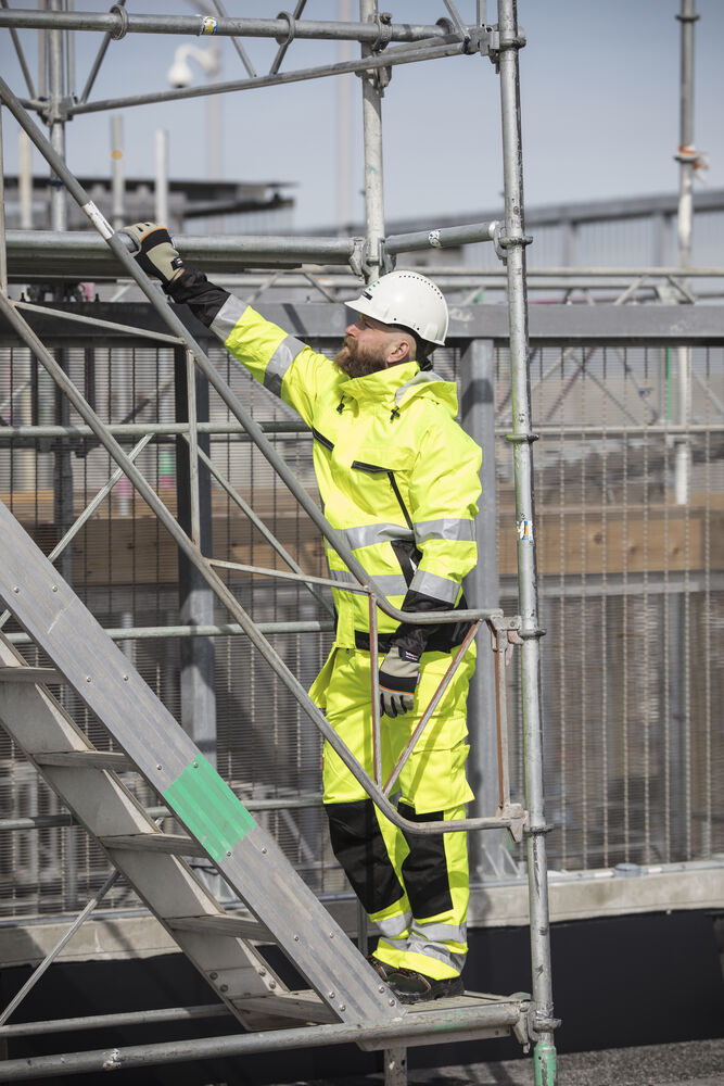 Jobman - 1283 Hi-Vis Shell Jacket Geel/Navy 4XL