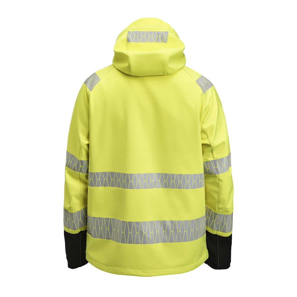 Jobman - 1376 Softshell Jacket Hi-Vis Geel/Zwart XS