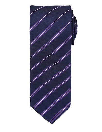 Premier Workwear - Sports Stripe Tie - Navy (ca. Pantone 2378C), Purple