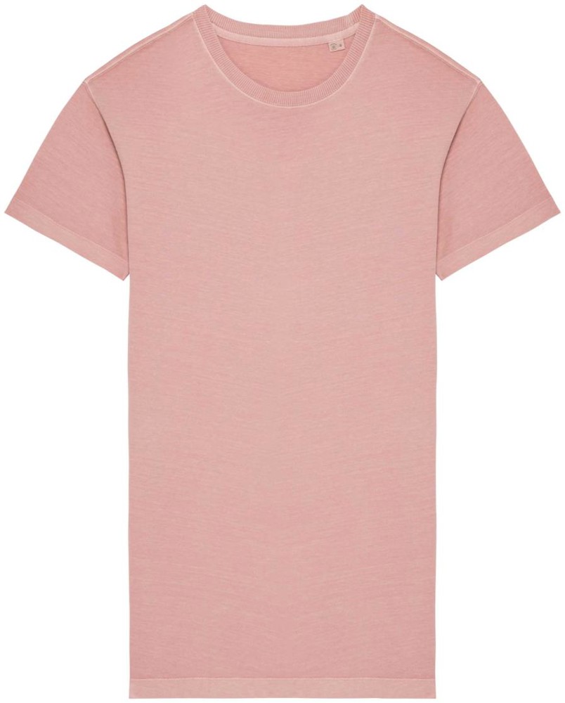 Ecologische verwassen T-shirtjurk - washed petal rose