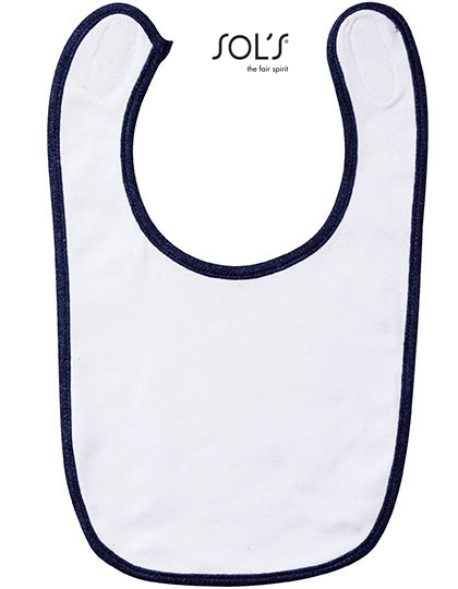 Baby Bib Babib - white/french navy