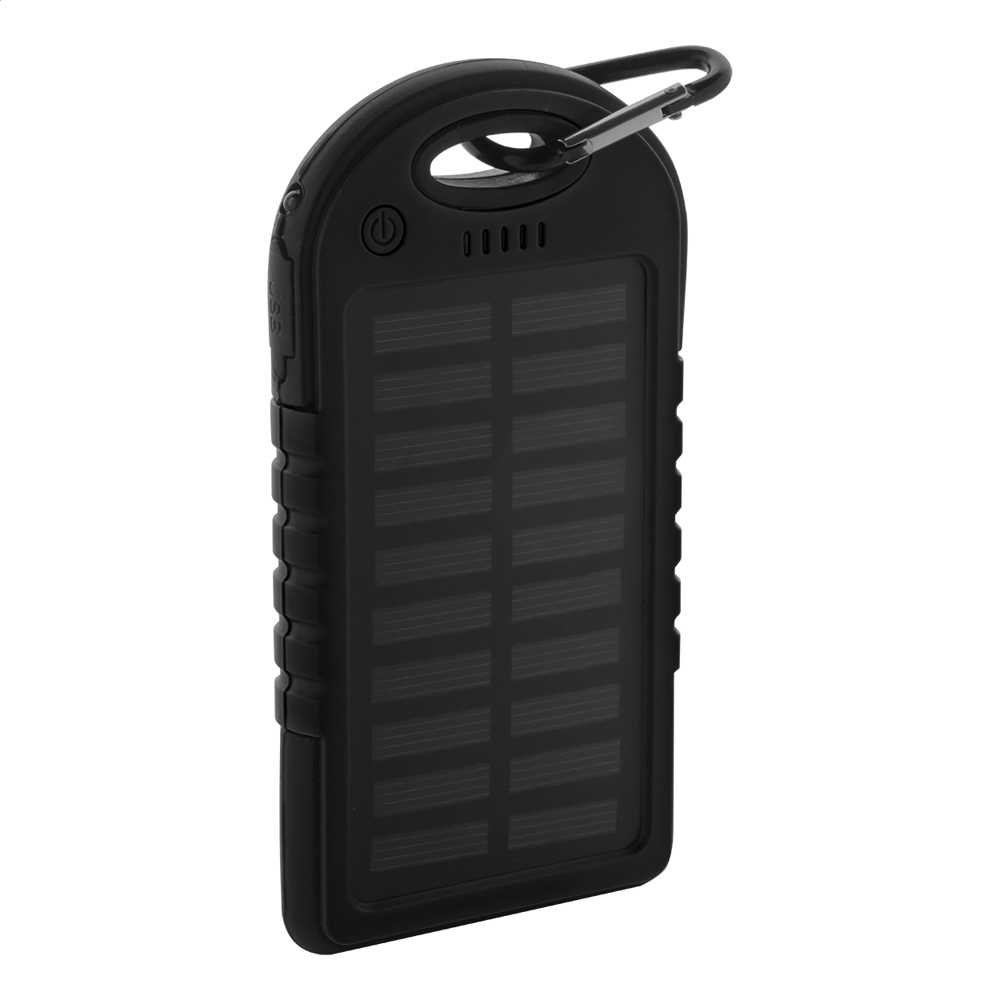 Durabank - USB power bank met zonne energie lader - Zwart