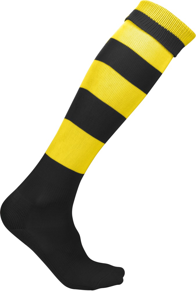Gestreepte Sportsokken - black/yellow