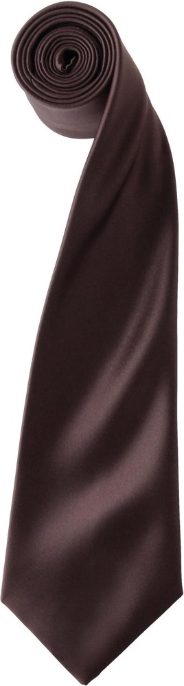 'Colours' Satin Tie - Brown