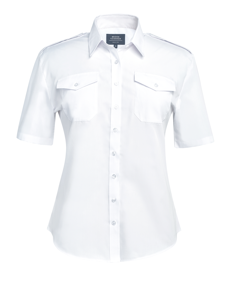 BT2395 - Dames pilotenblouse met korte mouwen