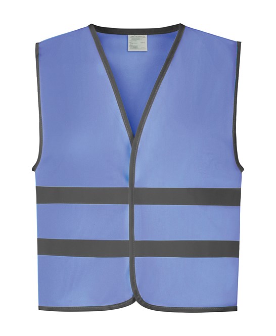 Gilet with Reflective Hem & Strips - Sky