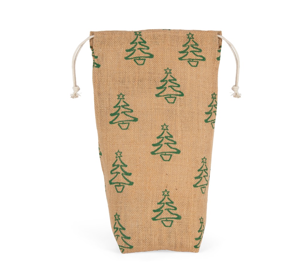 Fleshouder met kerstmotieven - natural/dark green