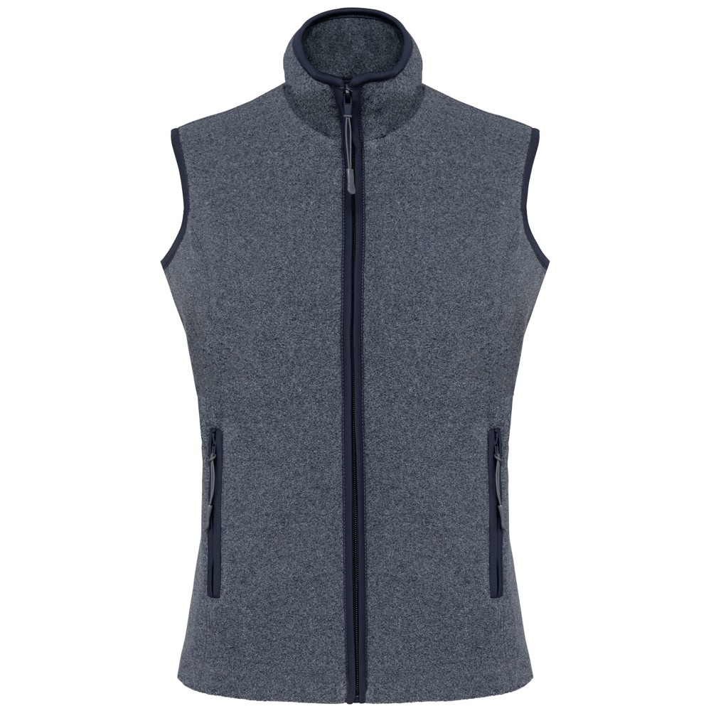 Bodywarmer van microfleece dames - french navy heather