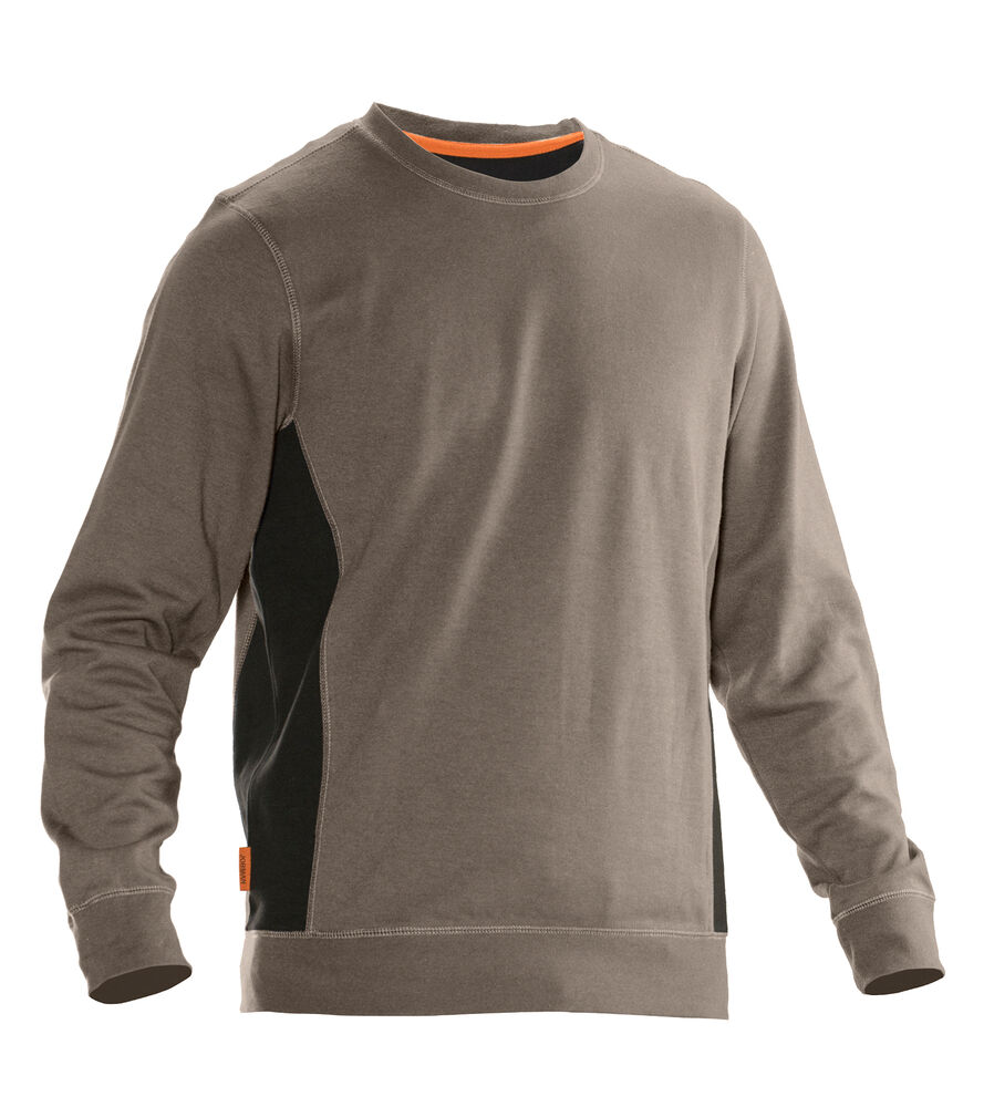 Jobman - 5402 Roundneck Sweatshirt - Khaki/Zwart