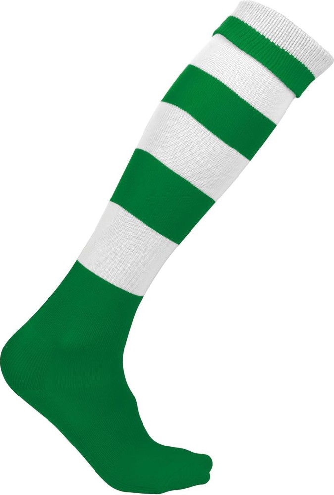 Gestreepte Sportsokken - dark green/white