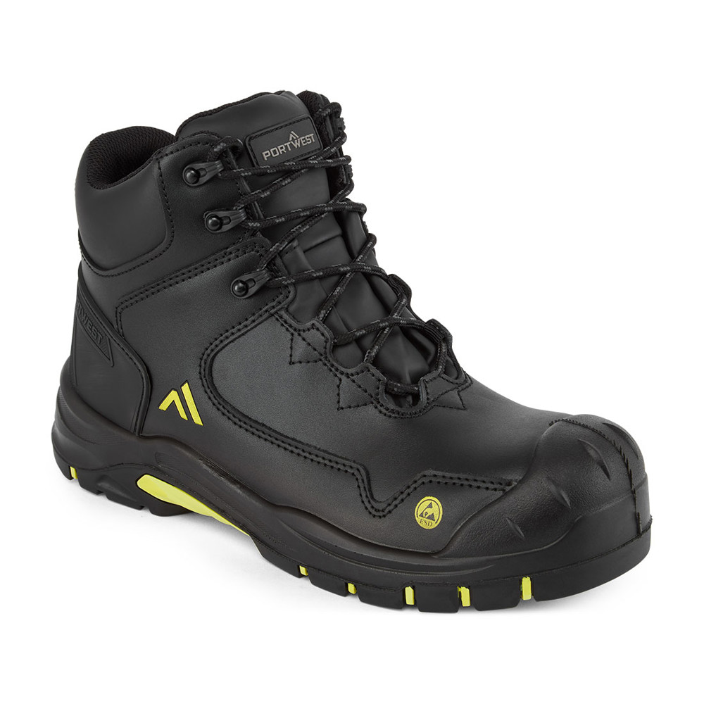 Apex Composiet Half Hoge Schoen S3S ESD HRO SR SC FO - black/yellow