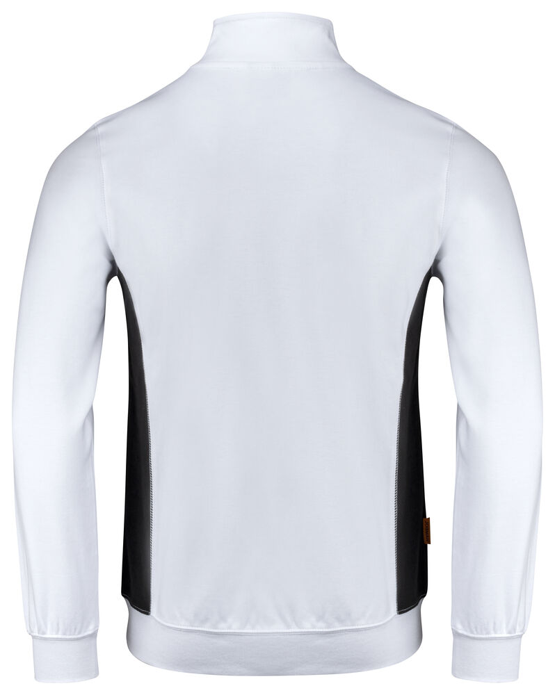 Jobman - 5401 Halfzip Sweatshirt Wit/Zwart 4XL