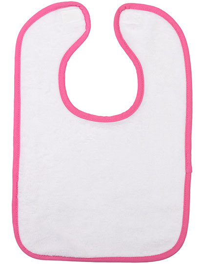 ARTG - Babiezz® ALL-Over Sublimation Baby Bib - White, Pink