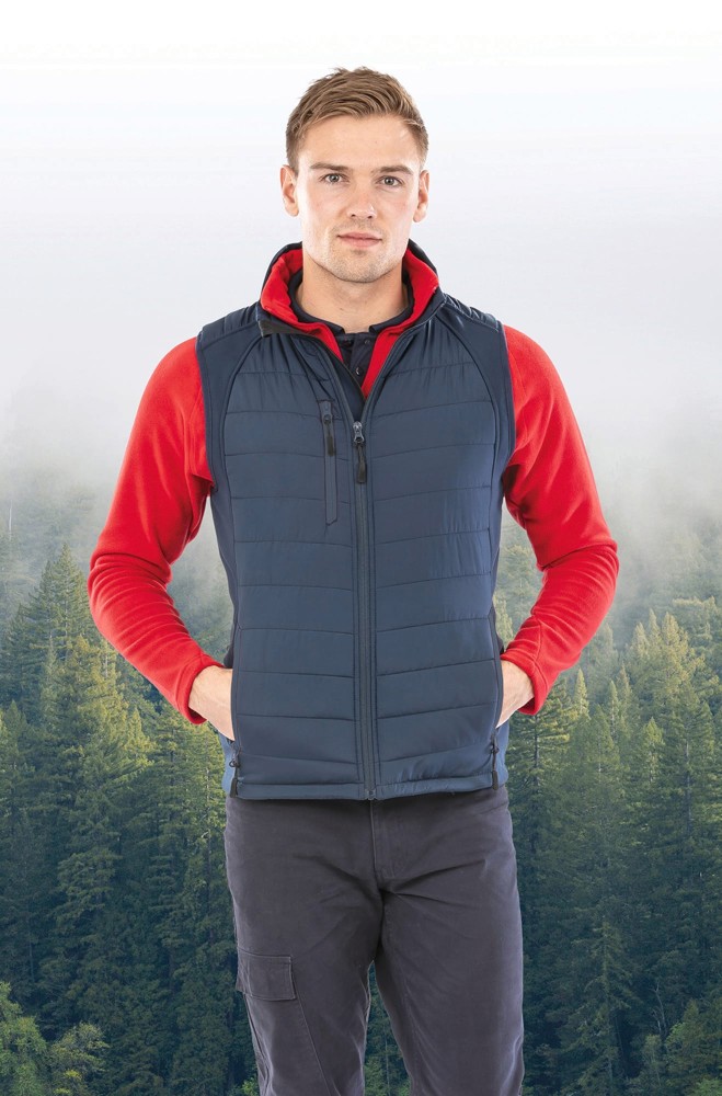 Black Compass softshell gilet - navy/yellow