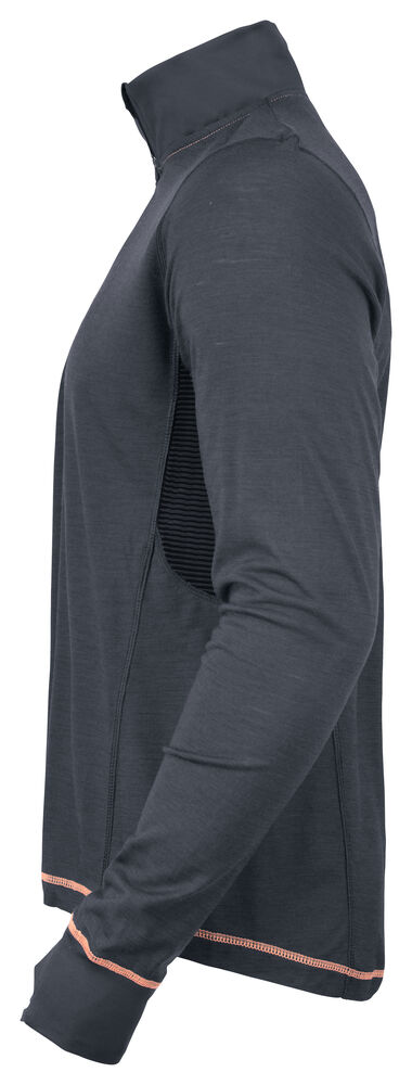 Jobman - 5596 Sweater Dry-tech™ Merino Wool Donkergrijs/Zwart S