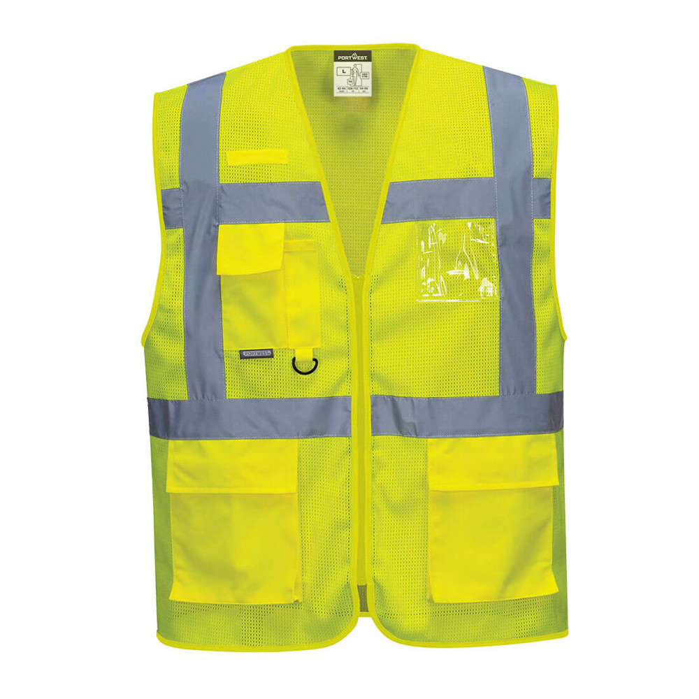 Athene Hi-Vis Mesh Executive Vest - Yellow
