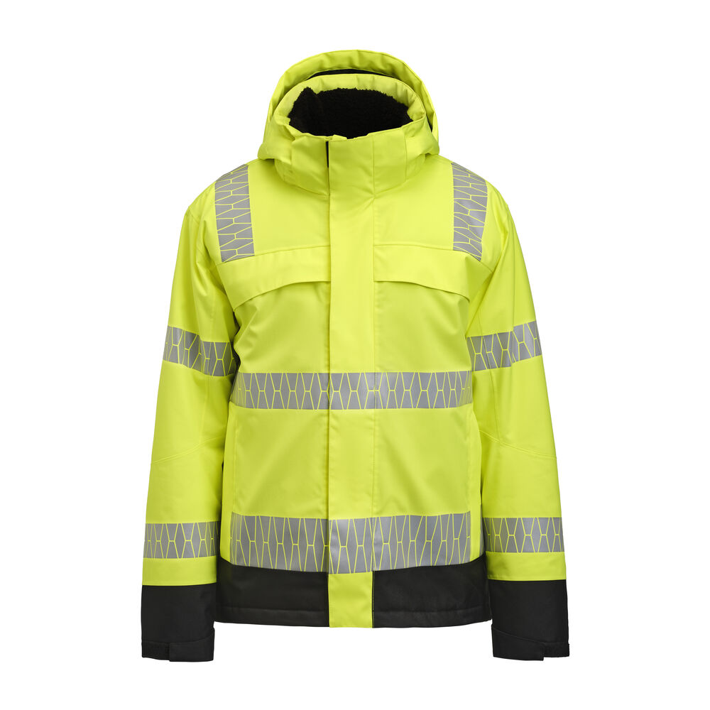 Jobman - 1235 Winter Jacket Hi-Vis - geel/zwart