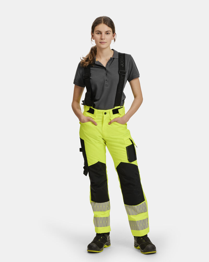 Jobman - 2235 Hi-Vis Winter Trousers Geel/Zwart XS