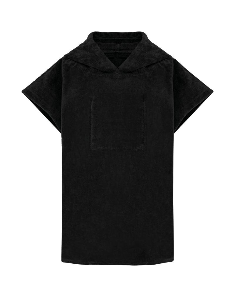 PA582 - Kinderponcho met capuchon van badstof