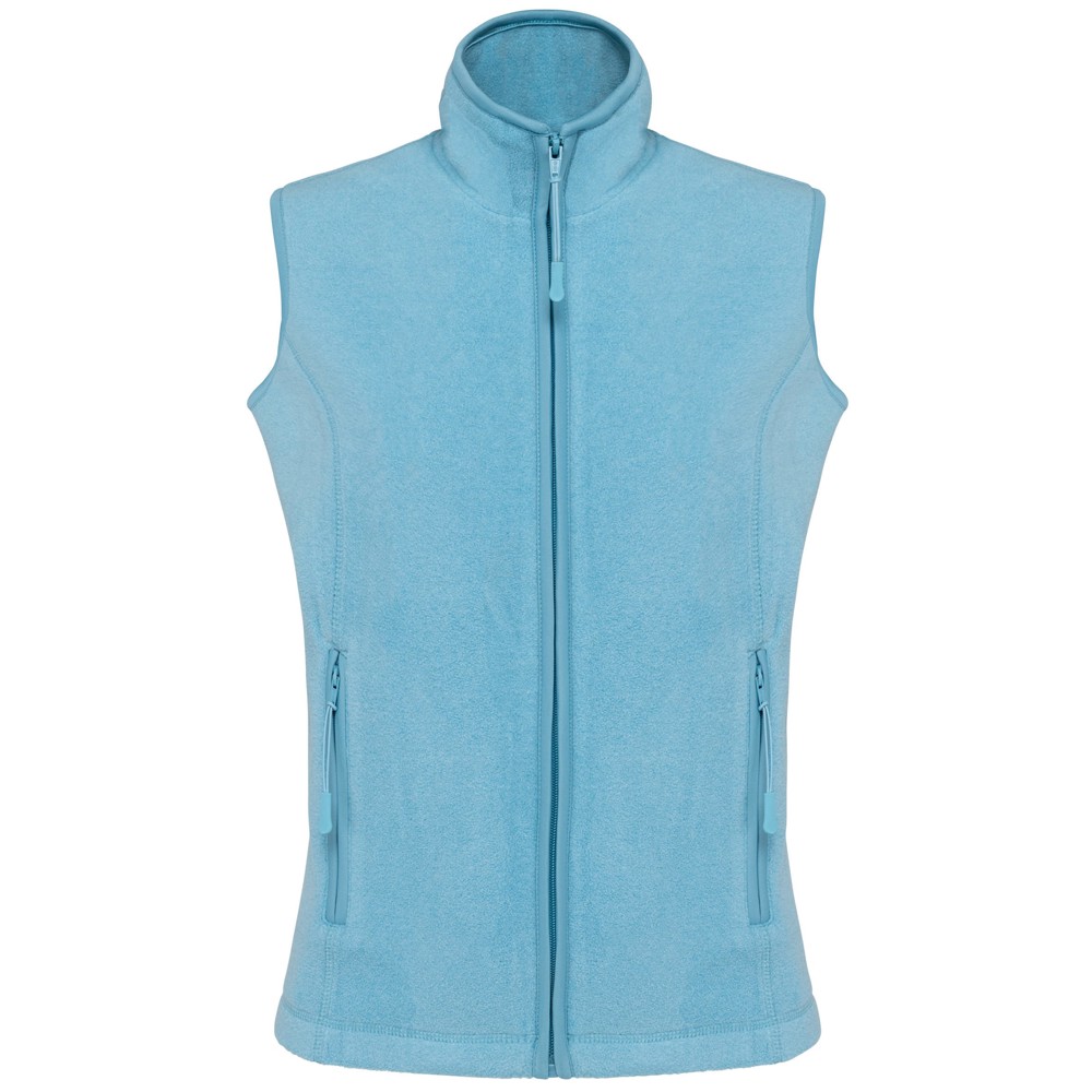 Bodywarmer van microfleece dames - cloudy blue heather
