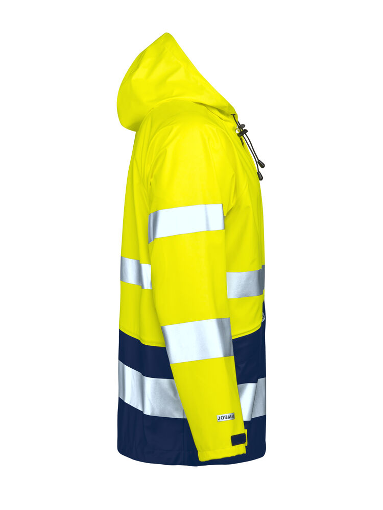 Jobman - 1566 Hi-Vis Raincoat Geel/Navy M