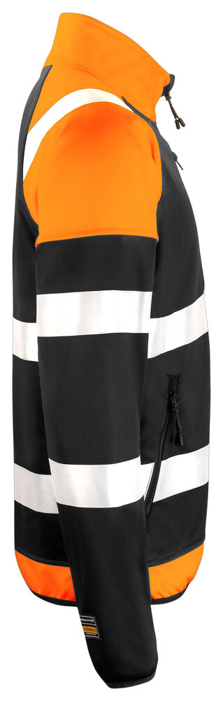 Jobman - 5127 Hi-Vis Softshell Light Jacket Zwart/HV Oranje XL