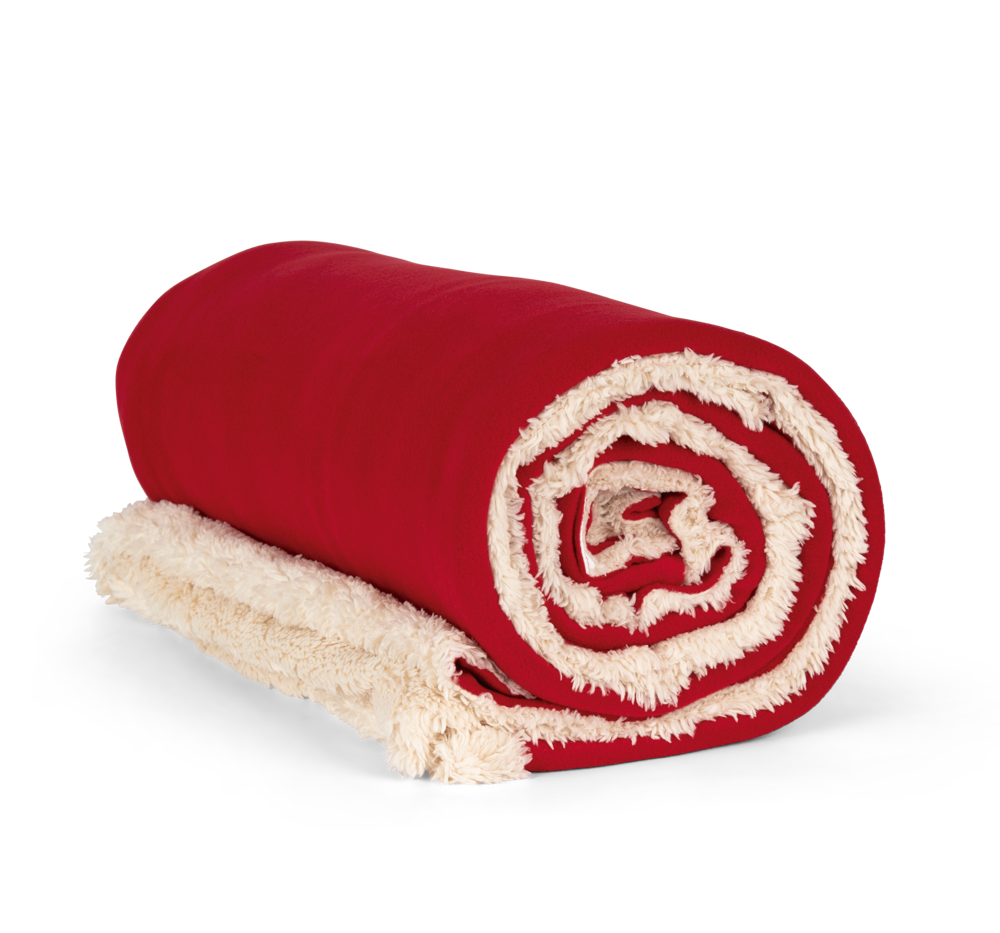KP431 - Plaid van sherpa - Cherry Red
