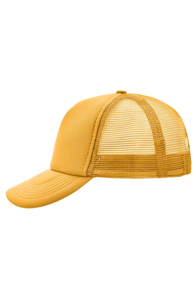 5 Panel Polyester Mesh Cap - Gold Yellow