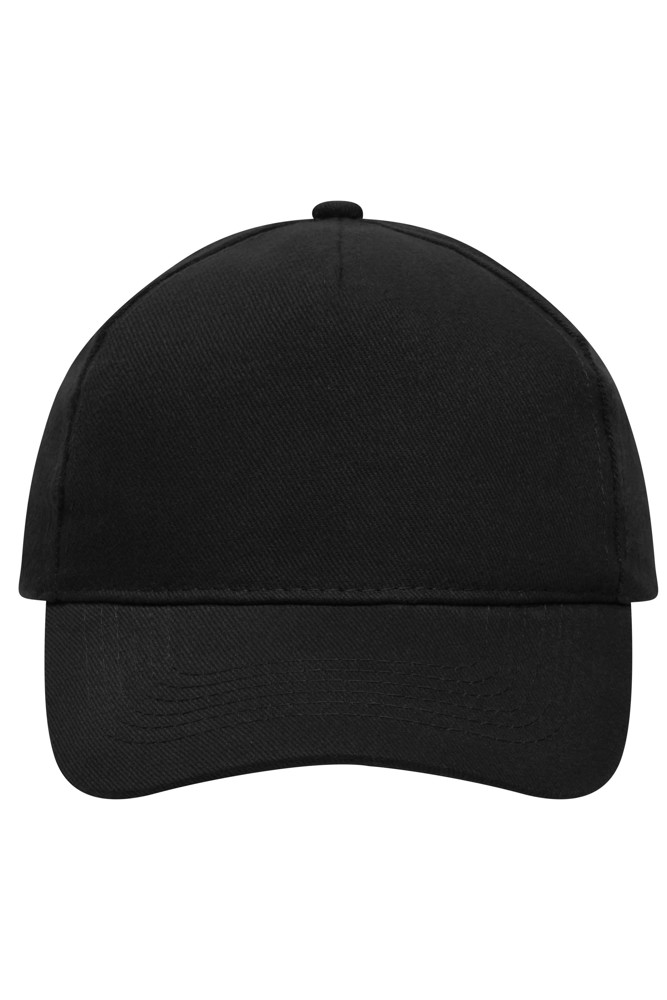 5 Panel Cap Heavy Cotton - Black