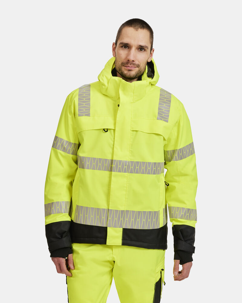 Jobman - 2235 Hi-Vis Winter Trousers Geel/Zwart XS