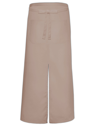 Bistro Apron With Split And Front Pocket - Khaki
