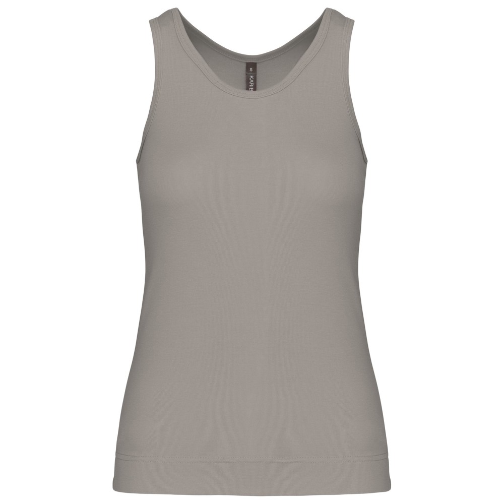 Angelina - Dames Racerback - Light Grey