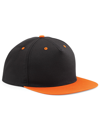 5 Panel Contrast Snapback - Black/Orange