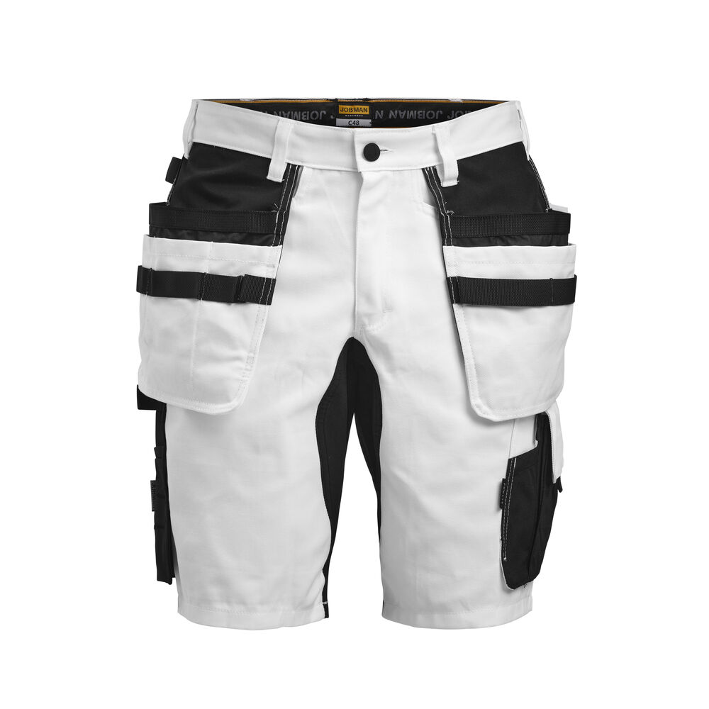 Jobman - 2178 Painters’ Shorts Core Stretch - Wit/Zwart
